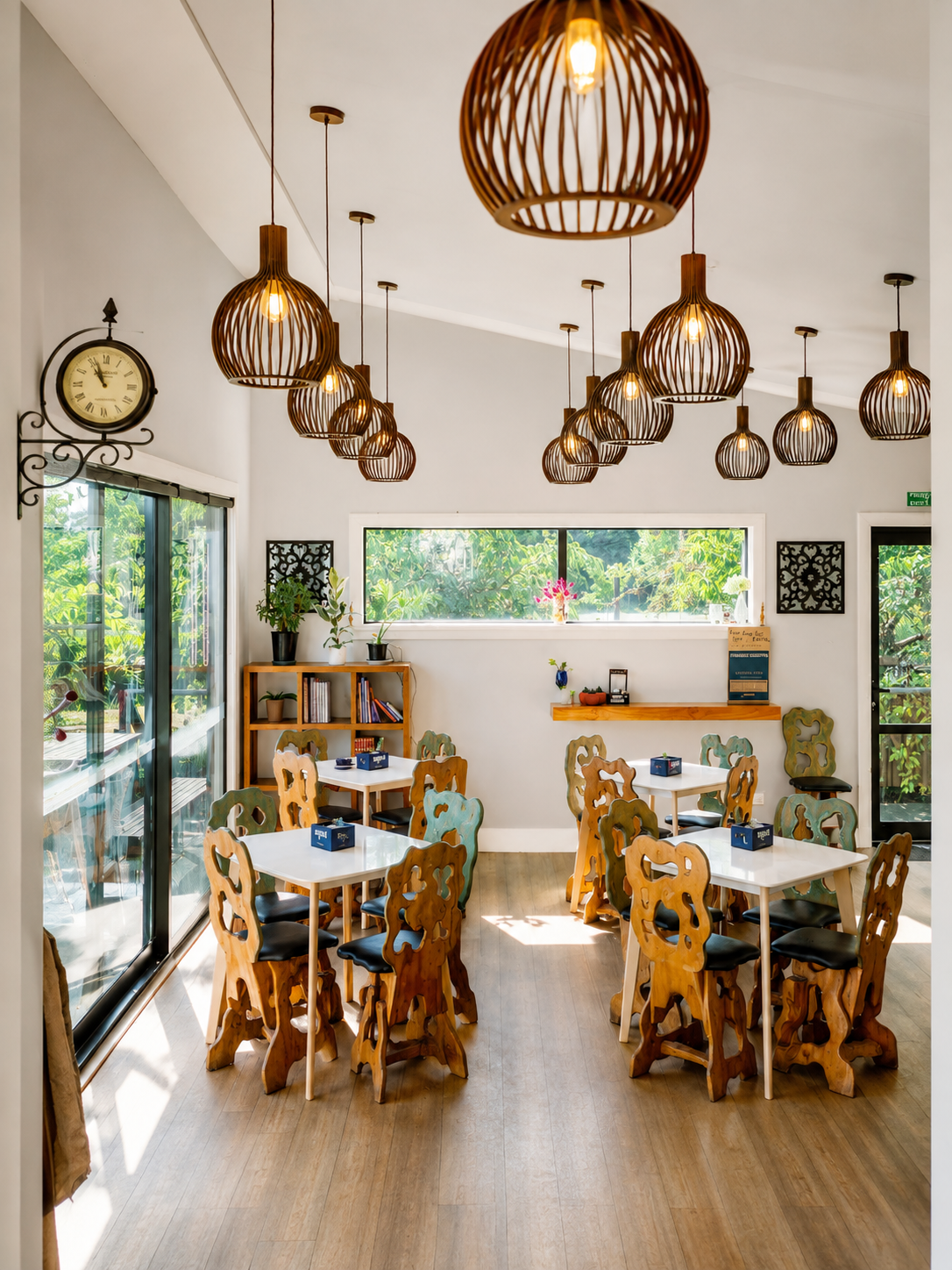 The light-filled dining room inside Gatehouse Cafe